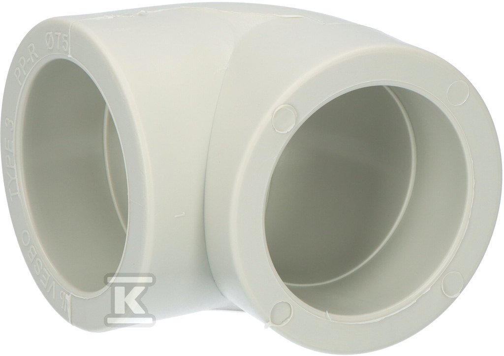 PP koleno 90° 75mm - 304-75-V