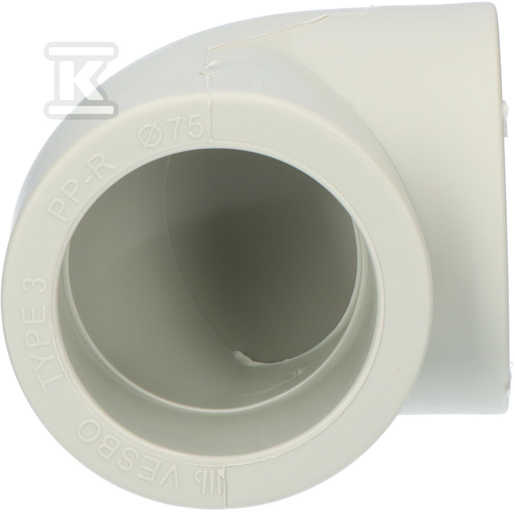 PP koleno 90° 75mm - 304-75-V