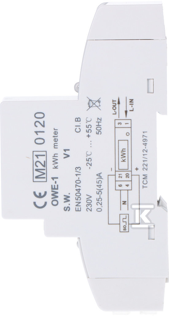 Jednofázový merač spotreby energie - OWE-1