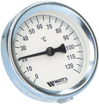 Bimetal thermometer F+R 801 R63/50 120 degree C with rear connection 1/2"