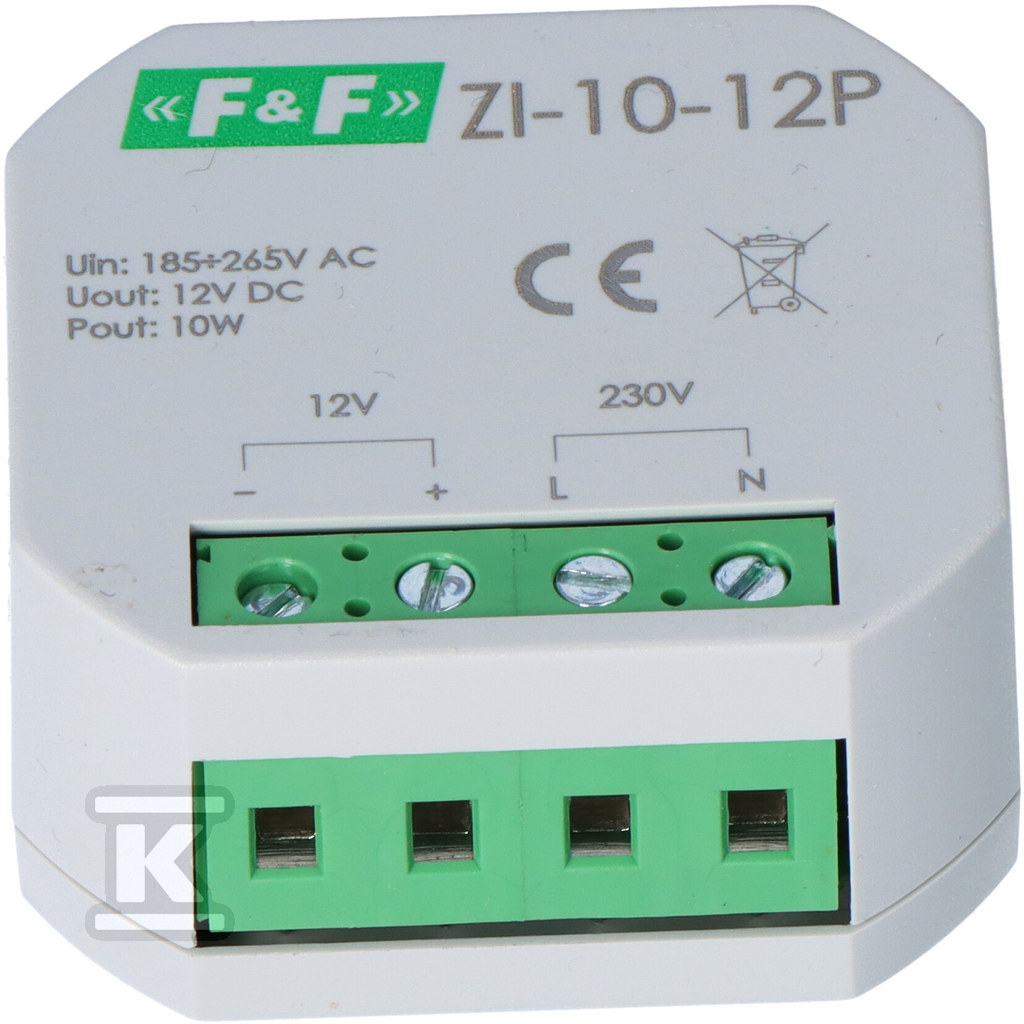Kapcsoló tápegység 12V DC 10W dobozhoz - ZI-10-12P