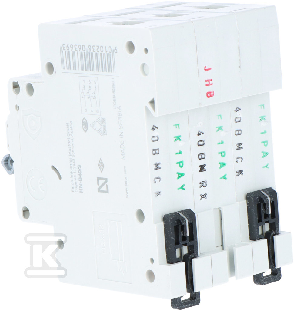 Miniature circuit breaker 6kA HN-B40/3 - 194885