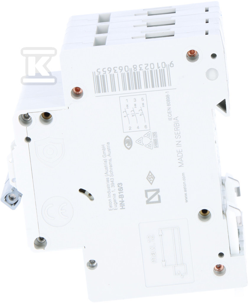 Miniature circuit breaker 6kA HN-B16/3 - 194881