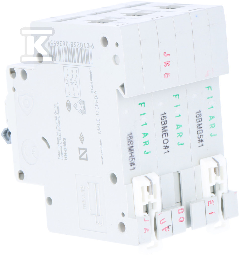 Miniature circuit breaker 6kA HN-B16/3 - 194881