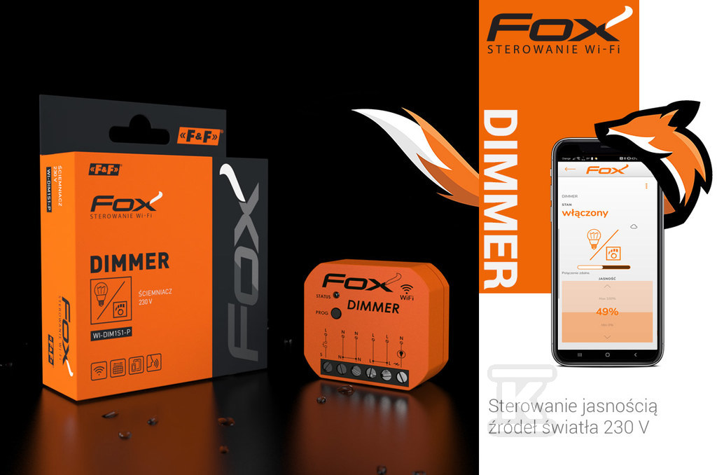 DIMMER FOX Wi-Fi 230V ILUMINARE DIMMER - WI-DIM1S1-P