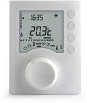 Programmable wired thermostat for boiler or non-reversible heat pump TYBOX 117+