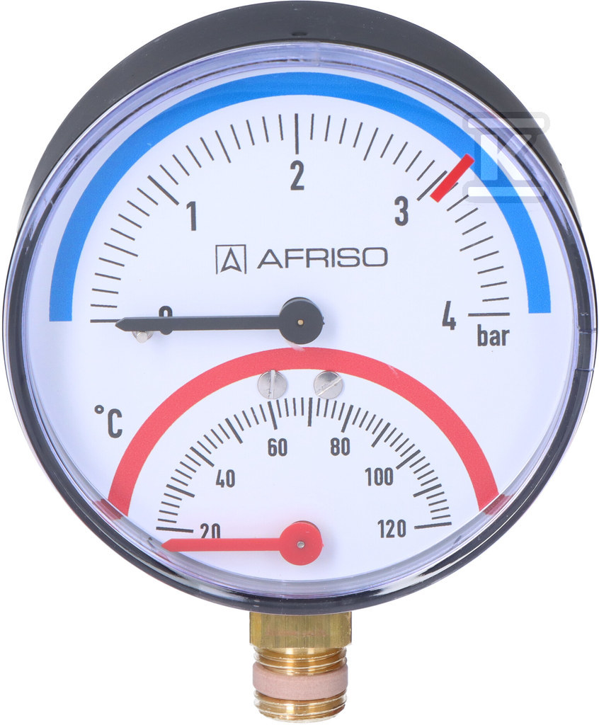 Termomanometr TM80, 0-4 bar, 20-120 °C, - 63337