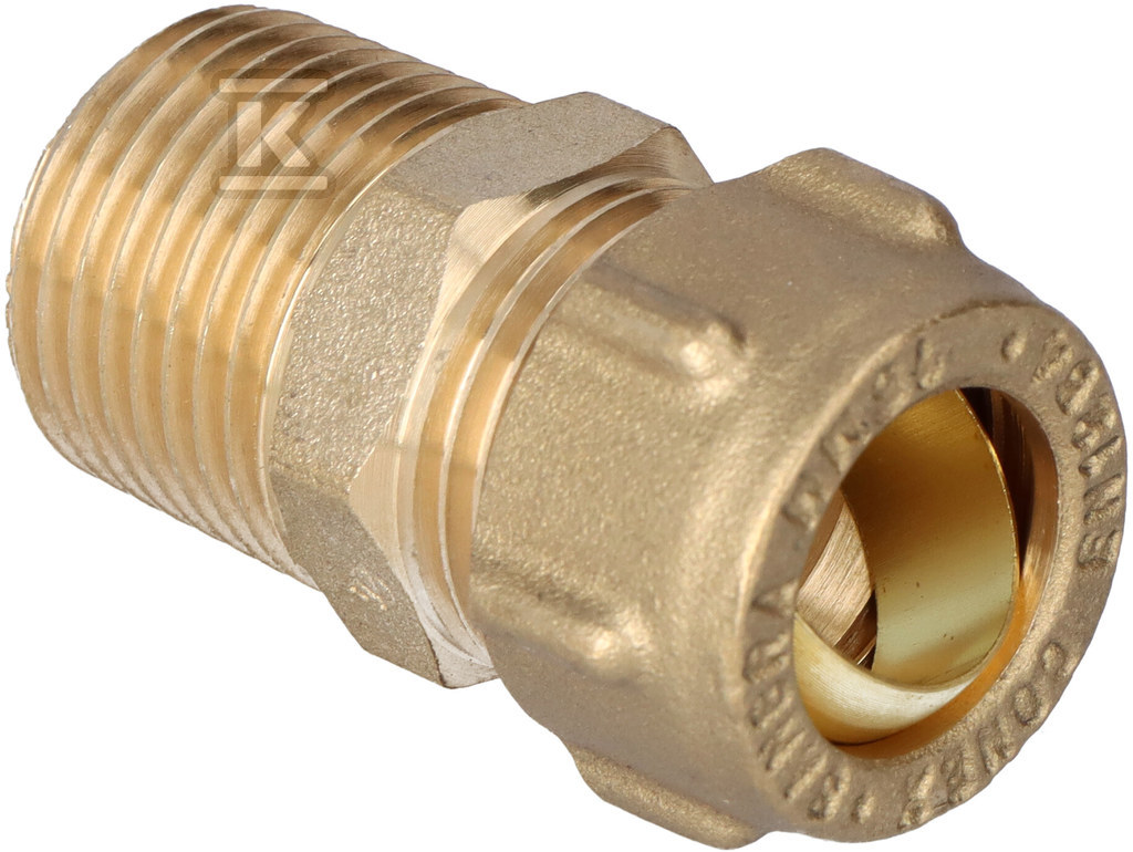 Straight connector, STANDARD 15 x 1/2 - E031020302TA