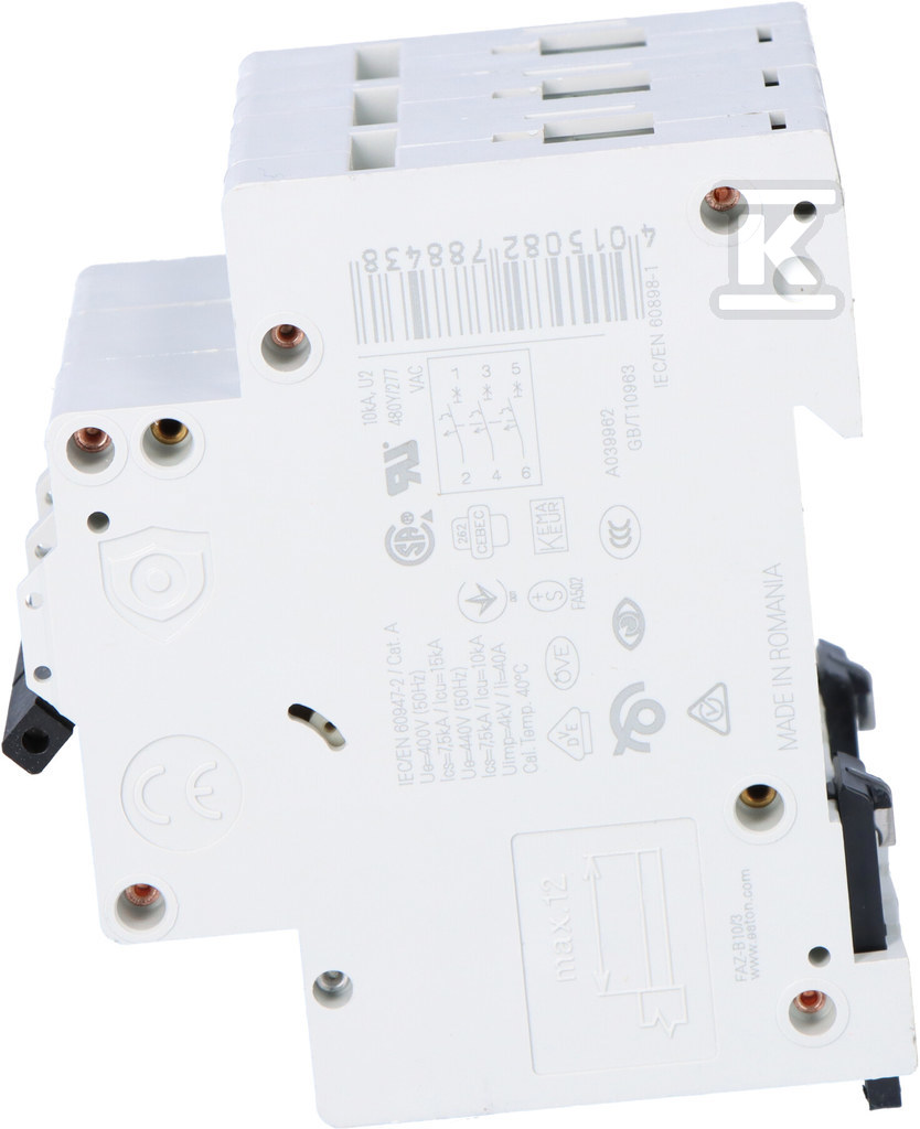 3-pole 15kA series miniature circuit - 278843