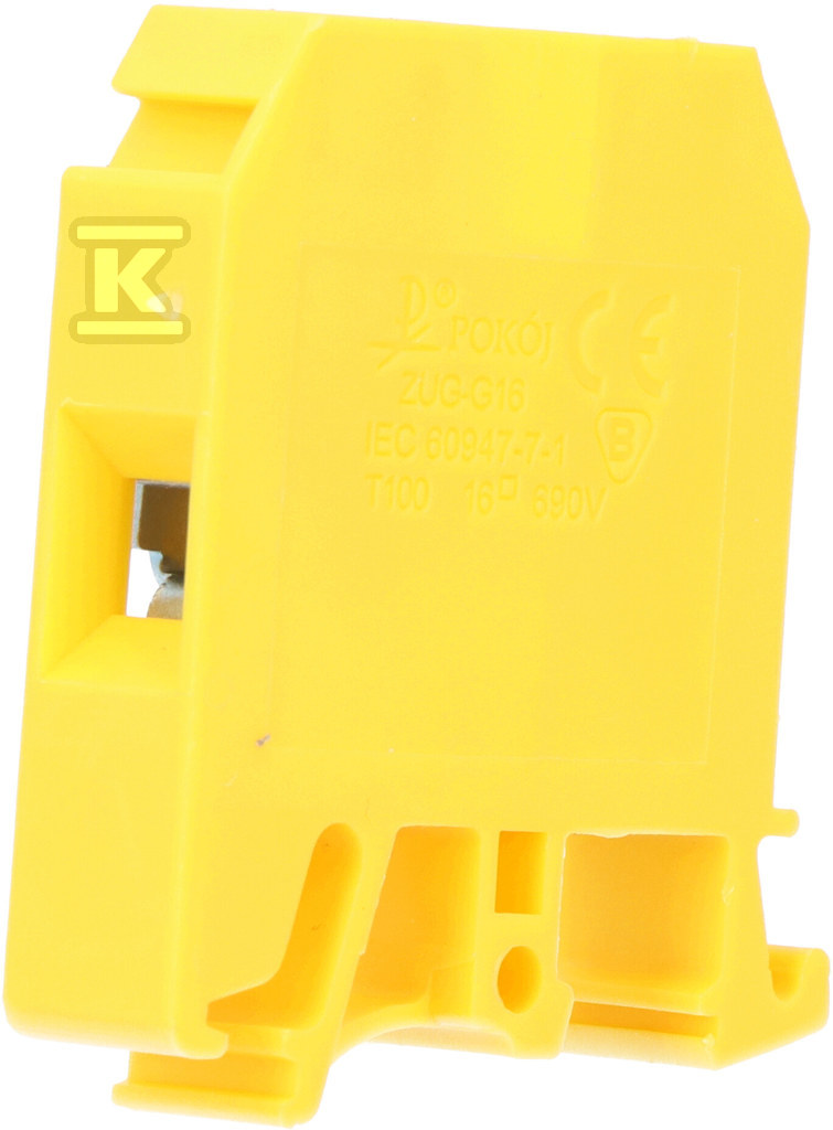 Threaded terminal block ZUG-G16, yellow - A11-0371