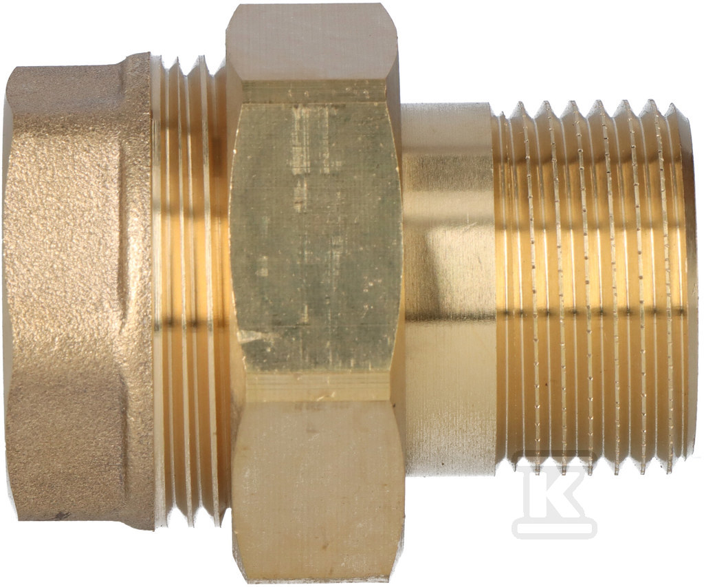 1 "straight brass union with O-ring - SGU7