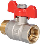 Standard nickel-plated ball valve with a gland, PN16, 1/2" PN16 with a butterfly, N-W version, 16 bar/120C