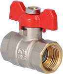 Standard nickel plated ball valve with a gland, PN16, 1/2" PN16 with a butterfly, N-N version, 16 bar/120C