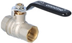 Ball valve DN15, PN40, internal thread 1/2", with a steel lever, a gland, full bore, reinforced type V17, ONNLINE