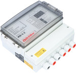 MD-4 alarm module with 4 inputs, 230V power supply, 1 output to the valve