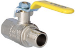 Nickel plated gas ball valve with steel lever (DSt) ORION (N-W version) 1/2"