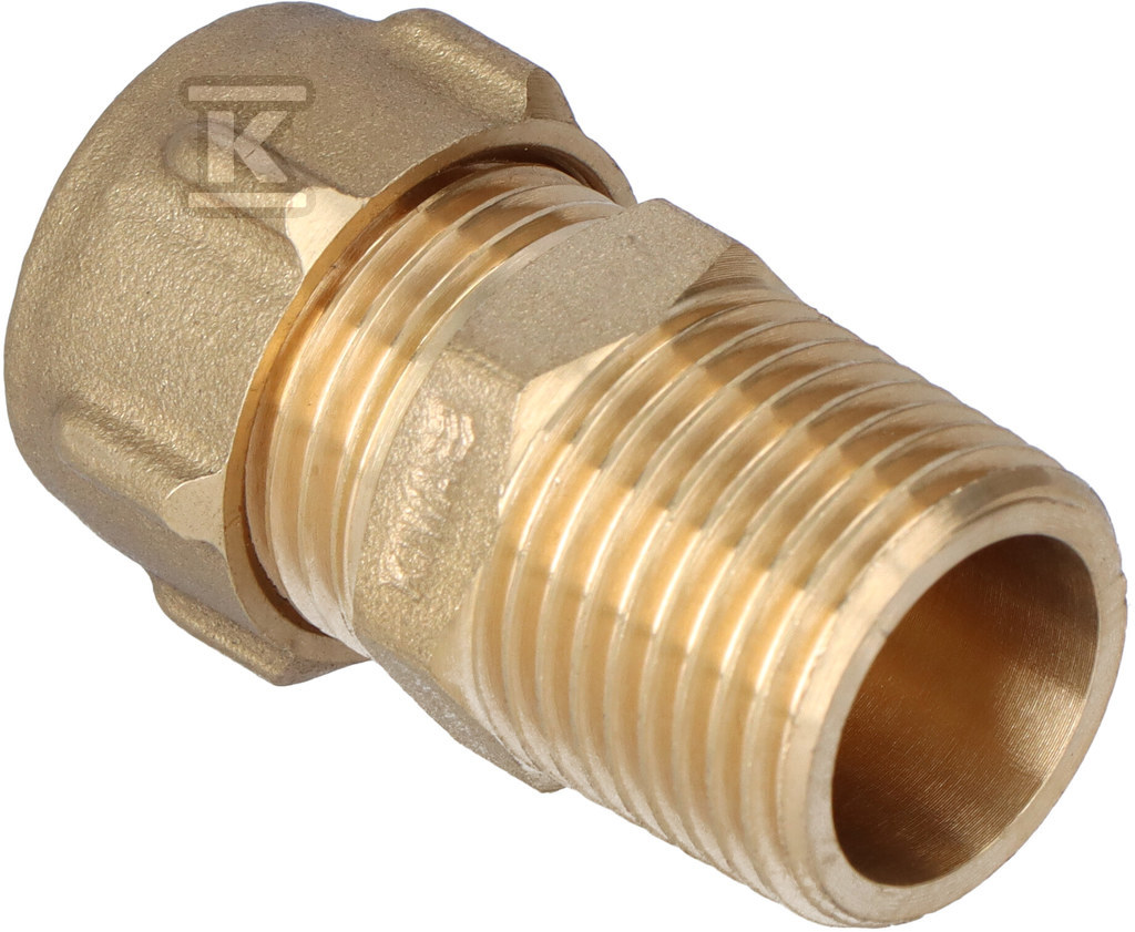 Straight connector, STANDARD 15 x 1/2 - E031020302TA