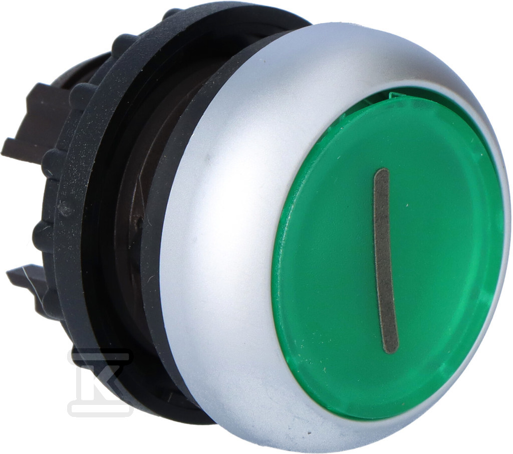 Buton M22-DL-G-X1 iluminat verde plat - 216938