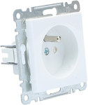 LUMINA Socket 2P+E, 230V/16A, contact covers, white