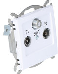 RTV-SAT socket, white, AS