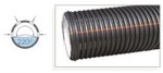 Drainage pipe PP K2-DREN DN/ID 250 (6m), SN8, type LP (partially draining - slots made in the upper part of the pipe for 220 degrees of circumference), corrugated, black