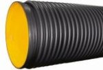 External PEHD sewage pipe K2-KAN XXL DN/ID 1200x6000 SN8, two-layer corrugated socket, with a gasket, black color