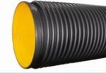 External sewage pipe PEHD K2-KAN XXL DN/ID 1000x6000 SN8, two-layer corrugated socket, with a gasket, black color