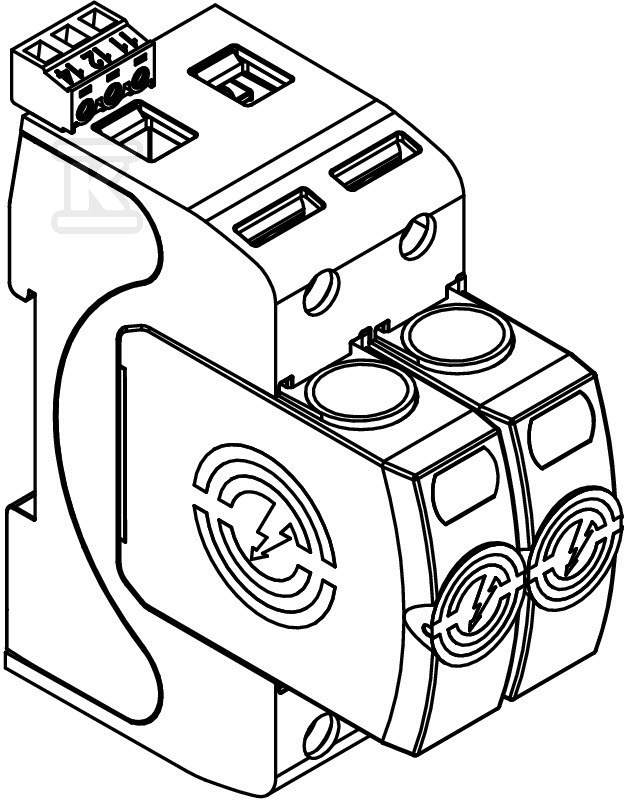 Ogranicznik przepięć, 2p Typ 1+2 (kl. - 5093460