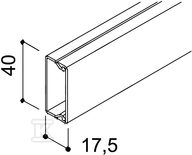 Canal de instalare tip WDK15040RW /2m/ - 6191029