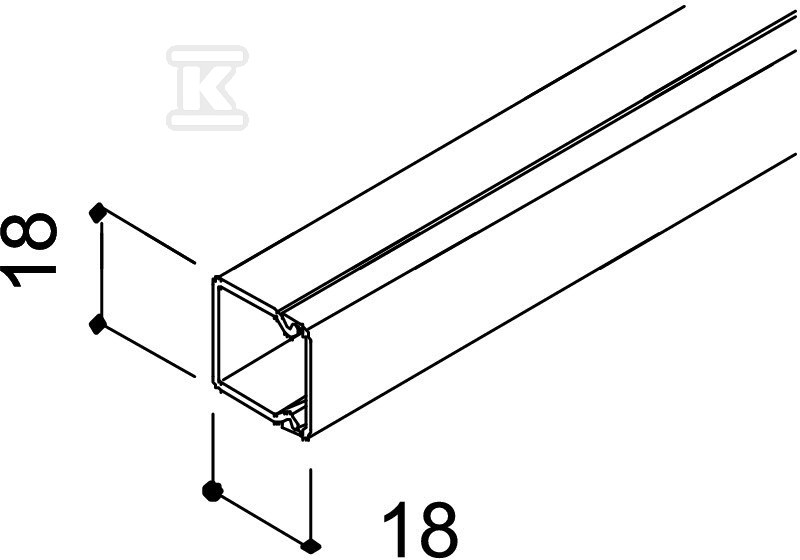 Typ inštalačného kanála WDK20020RW /2m/ - 6191037