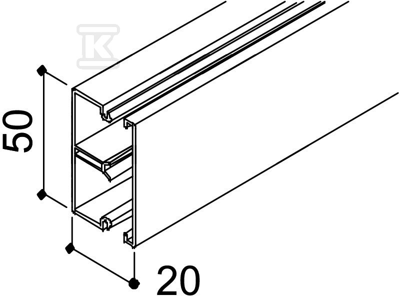 Canal de instalare tip WDK-N20050RW - 6168744