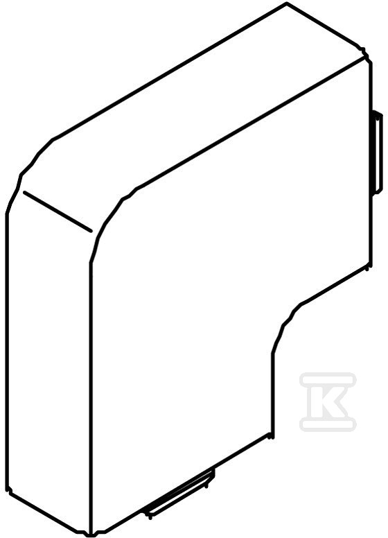 Lapos sarokszerelvény, WDK HF15040RW - 6192769