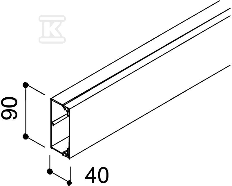 Tip instalacionog kanala VDK40090RV - 6191142