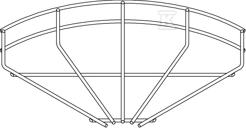 Дуга 90° сітчастого коритка, - 6002226