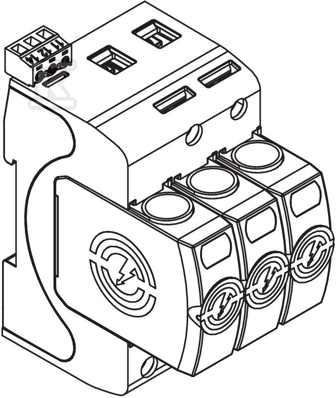 Ogranicznik przepięć, 3p Typ 2 (kl. C) - 5095313
