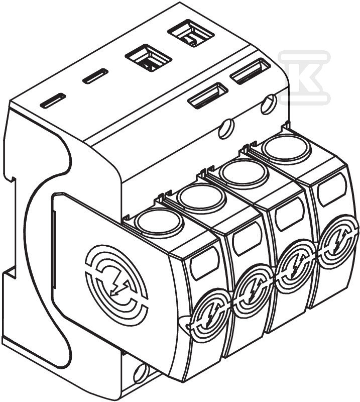 Ogranicznik przepięć, 4p Typ 2 (kl. C) - 5095263