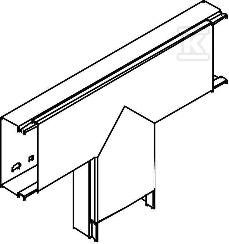 T-piece with cover, type LKM T40060RW - 6249264