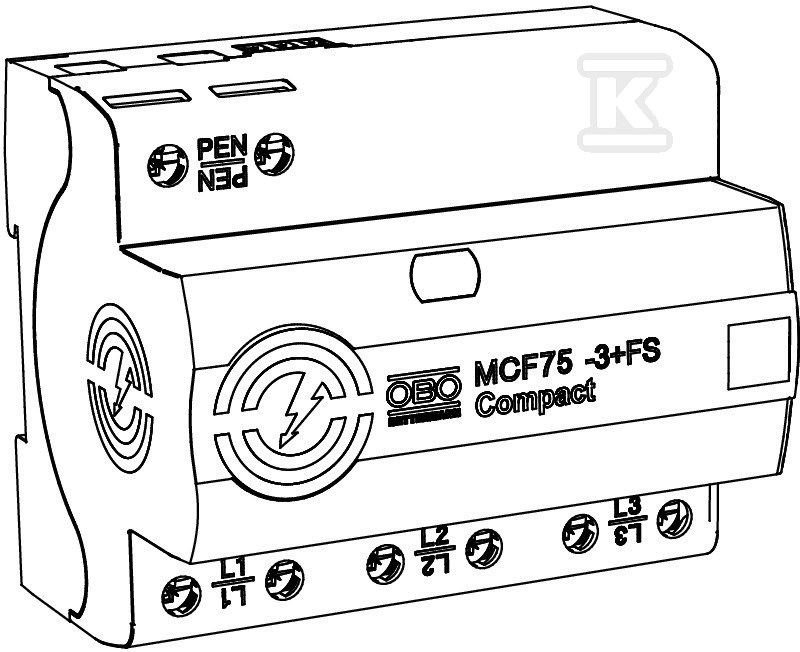 Ogranicznik przepięć 3p, Typ 1+2 (kl. - 5096981