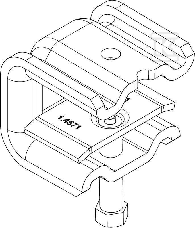 Carrying clamp, hot-dip galvanized, - 1486238