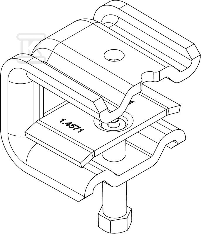 Carrying clamp, hot-dip galvanized, - 1486232