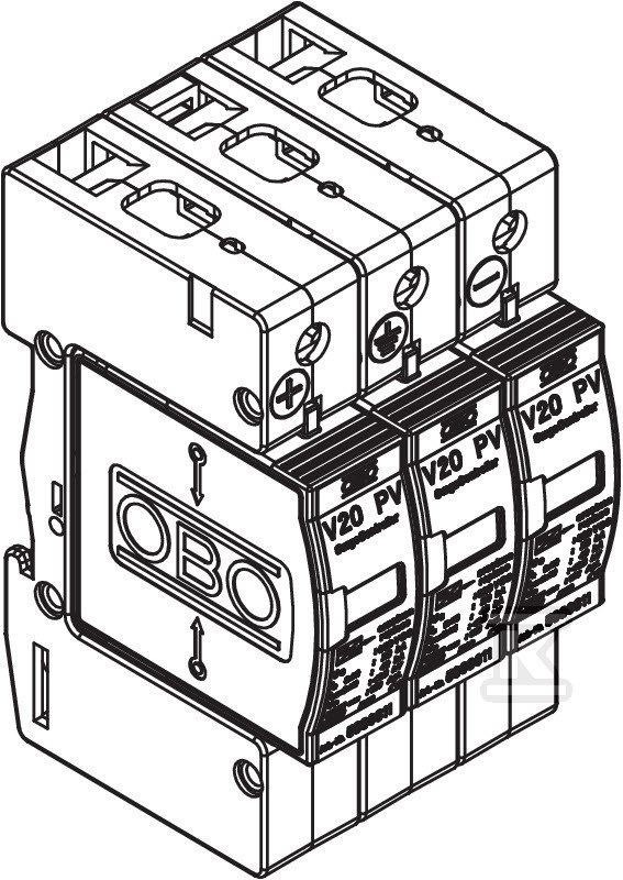 Ogranicznik przepięć 600Vdc typ V20-C - 5094605