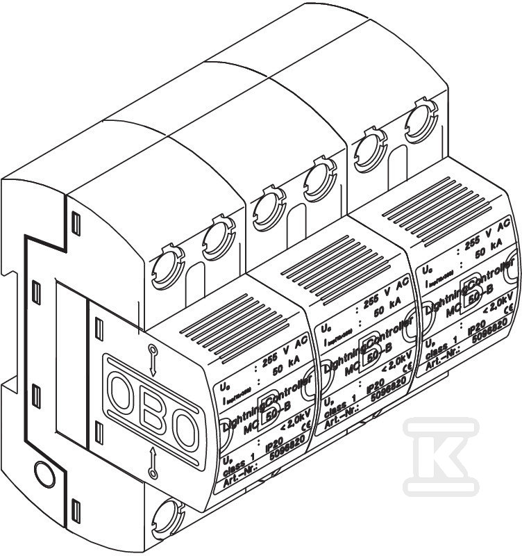 Ogranicznik przepięć, 3p Typ 1 (kl. B) - 5096876