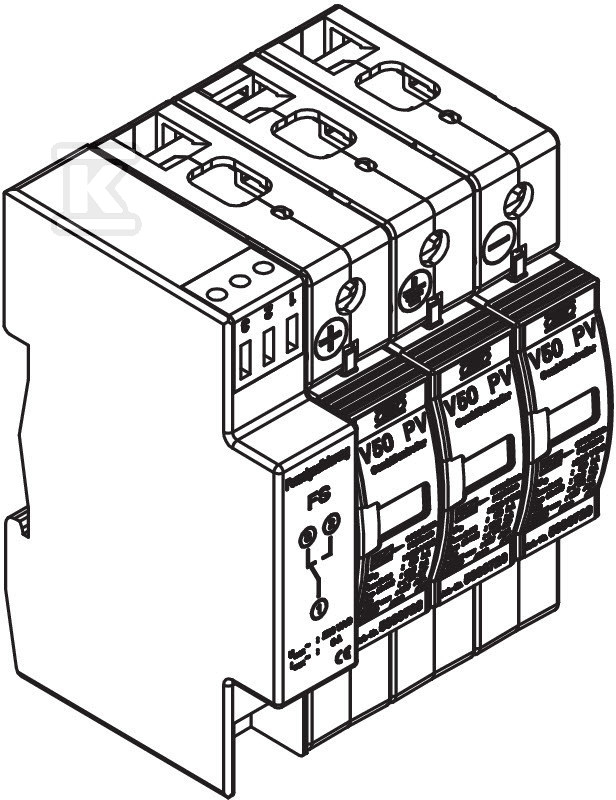 Ogranicznik przepięć 600Vdc zdalna - 5093625