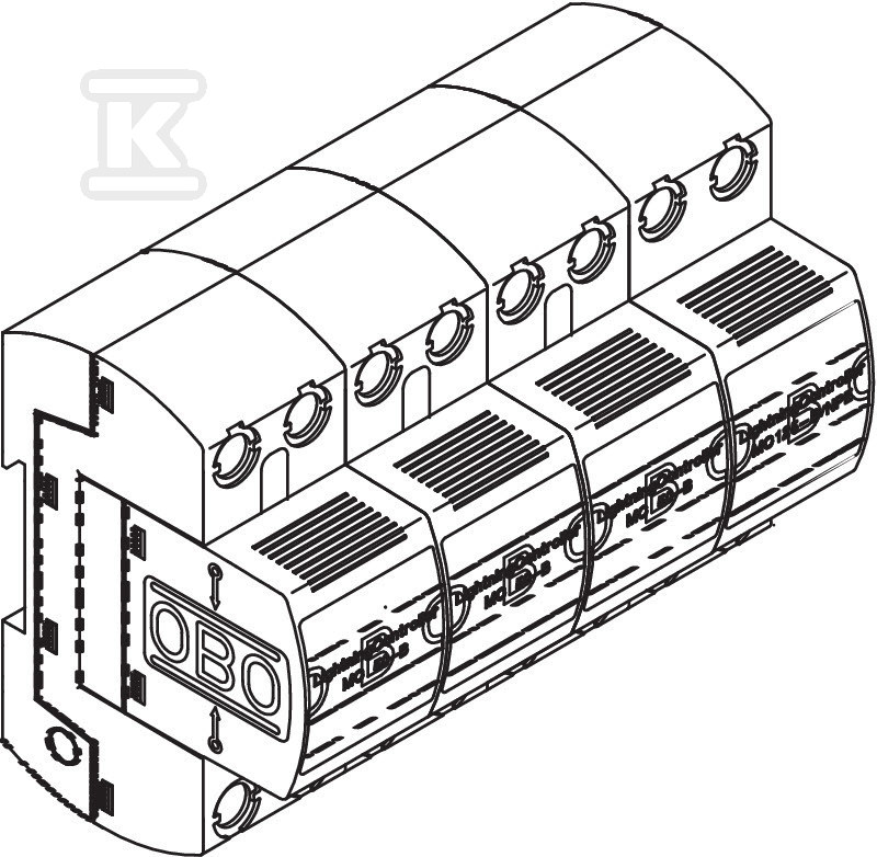 Ogranicznik przepięć, 4p Typ 1 (kl. B) - 5096878