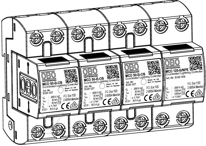 Ogranicznik przepięć, 4p Typ 1+2 (kl. - 5096836