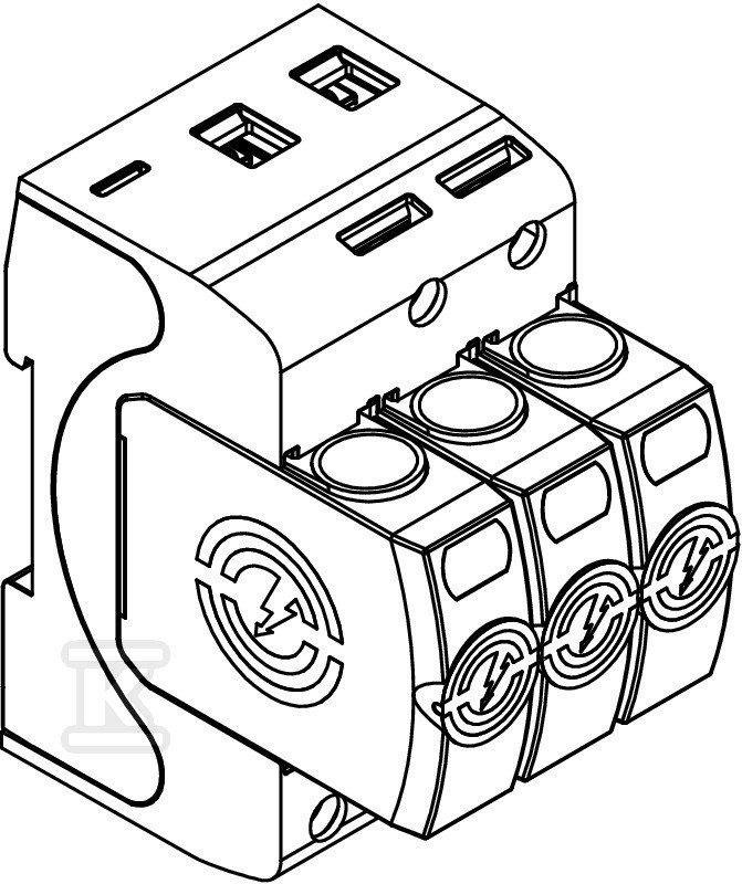 Ogranicznik przepięć, 3p Typ 1+2 (kl. - 5093542