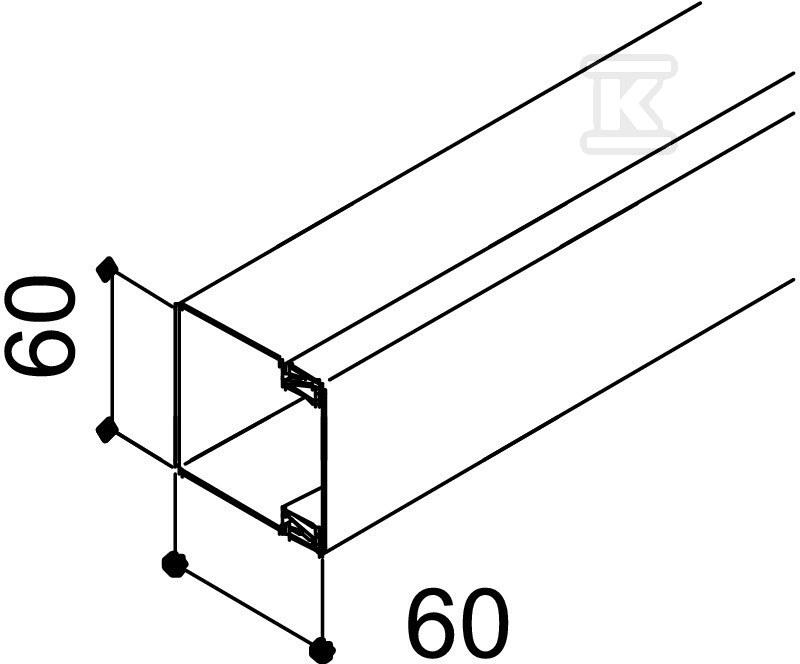 Cable management channel, type - 6247091