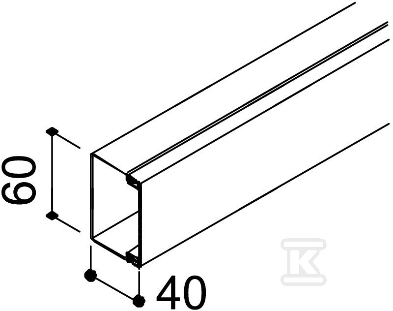 Cable management channel, type - 6247016