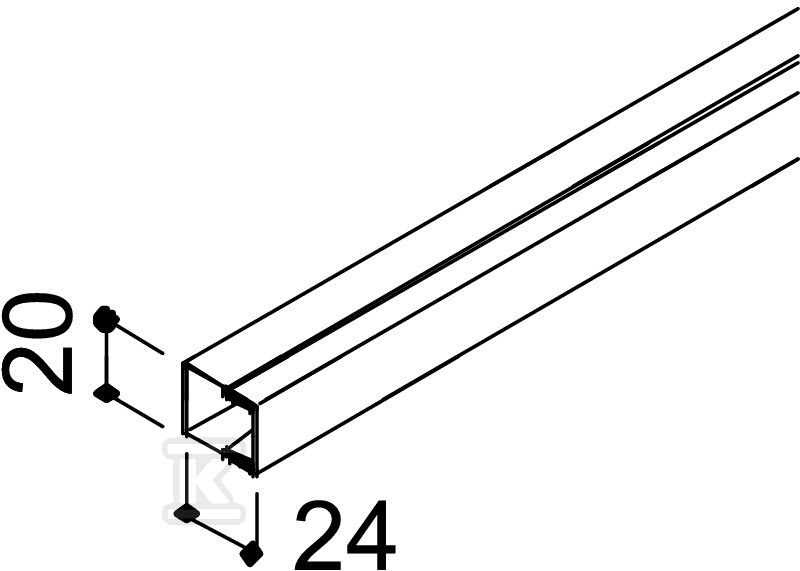 Cable management channel, type - 6246966