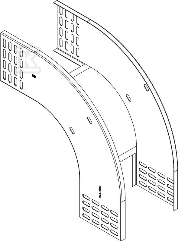 90 ° vertical bend type RBV 120 F FS - 7007354